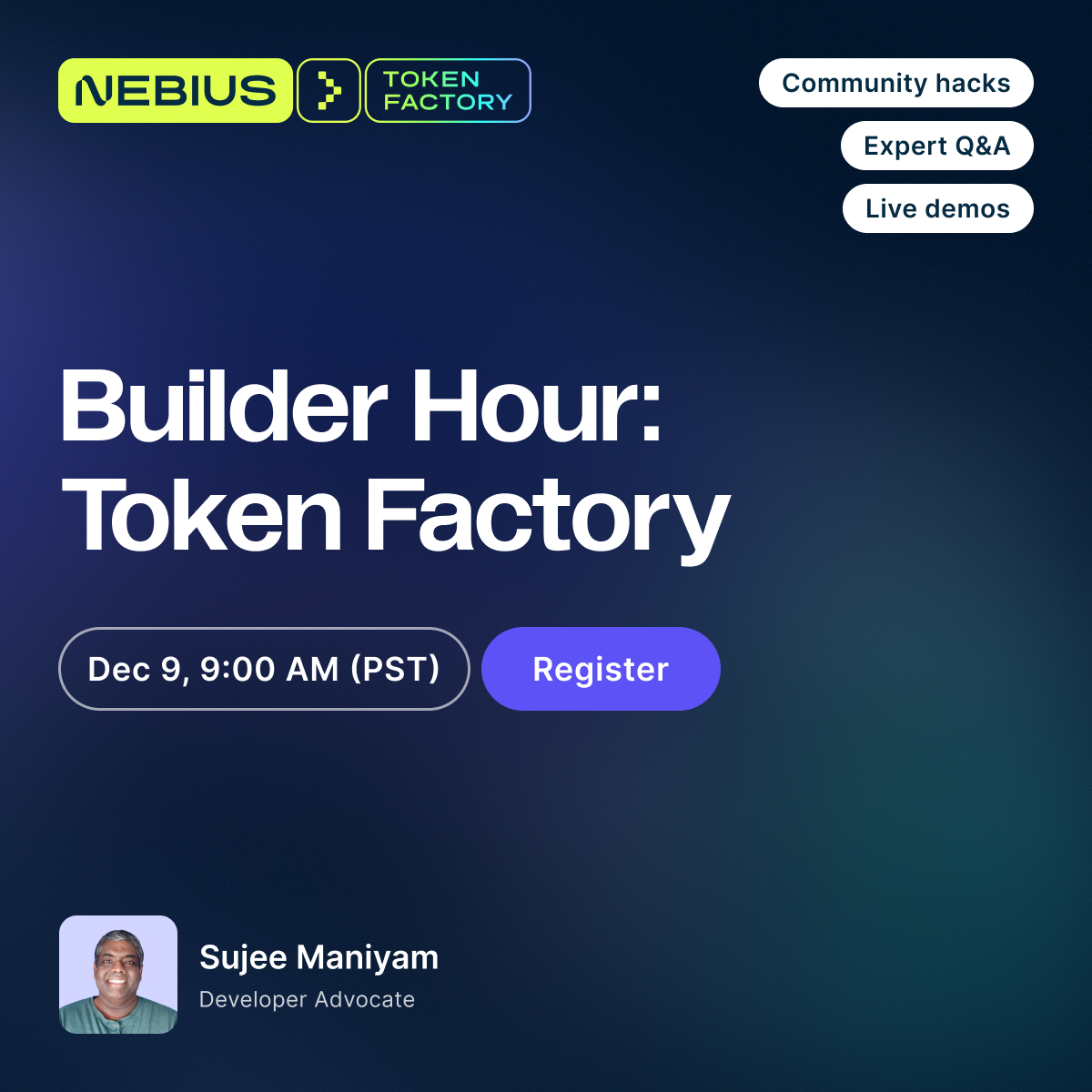 Nebius Builder Hour banner